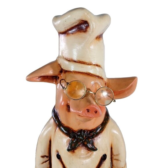 Vtg Bombay 25" R Shipman Pig Chef Cook Maid Sculptures Kitchen Restaurant Decor - Picture 6 of 15